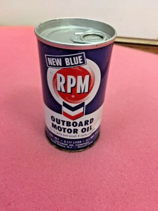 Bs9 Blue Rpm Outboard Motor Oil For 2 & Small 4 Cycle Engines Vintage Rare