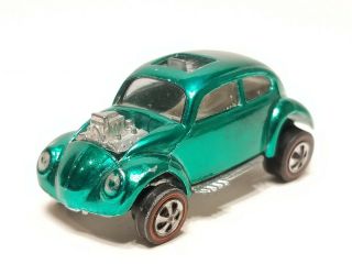 Vintage 1967 Redline Hot Wheels Custom Volkswagen Vw Bug Emerald Green