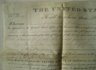 Old 1830 Springfield IL Land Grant Signed by President Andrew Jackson; Hayward 2