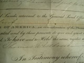 Old 1830 Springfield IL Land Grant Signed by President Andrew Jackson; Hayward 9