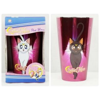Sailor Moon Pint Glass Artemis Luna Cats Pink Just Funky 16 Oz Collectible
