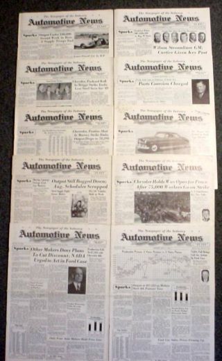 Vintage Car Advertising: (10 - Automotive News Papers) - 1947,  48 (5)