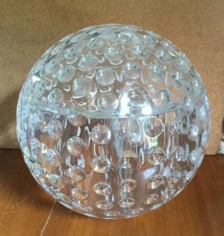 Vintage Lucite Acrylic Ice Bucket Golf Ball Sphere Design Retro