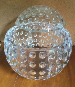 Vintage Lucite Acrylic Ice Bucket Golf Ball Sphere Design Retro 3