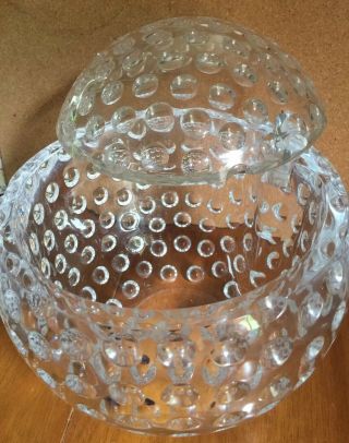 Vintage Lucite Acrylic Ice Bucket Golf Ball Sphere Design Retro 4