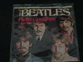 The Beatles - " Hello Goodbye & I Am The Walrus " Picture Sleeve And 45