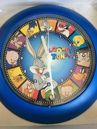 Looney Tunes Quartz Wall Clock VTG 1997 Bugs Bunny Tweety Westclox Porky Pig Sam 3