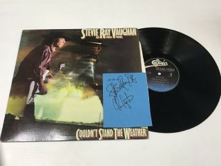 Stevie Ray Vaughan Couldn’t Stand The Weather Vinyl Lp W/ Autograph Signature