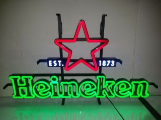 Heineken Lighted Beer Sign Neon Light Bar Tavern Pub Man Cave Den Light Decor
