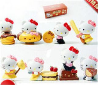 Hello Kitty 40th Anniversary Hello Party 8 Figures Chocolate Doll Set Gift - 1