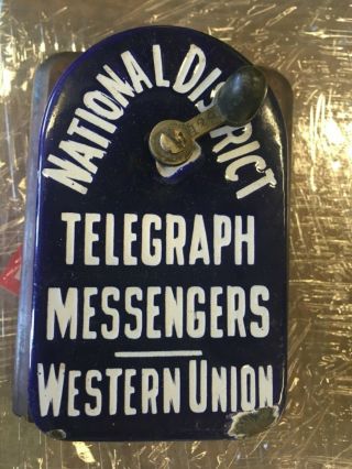 Early American District Telegraph Western Union Messenger Wall Box