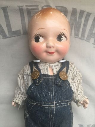 Buddy Lee Doll Composition Advertising Workwear Overalls