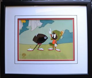 Warner Bros.  Looney Tunes Marvin The Martian Production Cel From Taz - Mania