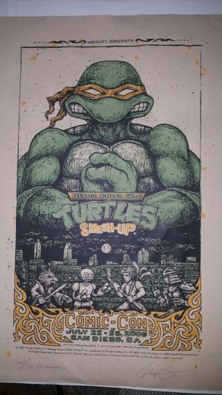Marq Spusta Tmnt Smash Up Screen Print Teenage Mutant Ninja Turtles Sdcc 09