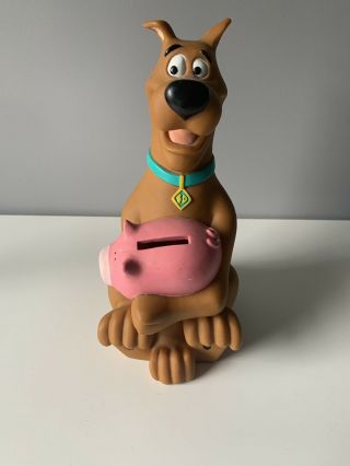 Vintage Scooby Doo Piggy Bank Coin Hanna Barbera 9 " Tall 1998 Animation Pig