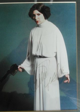 Carrie Fisher Princess Leia Autograph 8x10 Photo Star Wars - 100