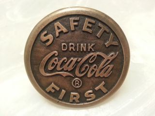 Sidewalk Marker Coca Cola Brass Finish Safety First National Marker Co Coke