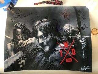 The Walking Dead Sdcc 2019 Signed Poster Comic Con Norman Reedus With Bonus