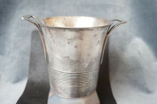 Art Deco Silver - Plate Ice Bucket Bowl Wine Cooler Bar Wine Champagne Chiller