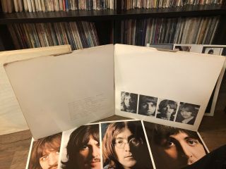 The Beatles White Album 1968 LP SWBO - 101 First Press W/ Inserts Low 0003243 7