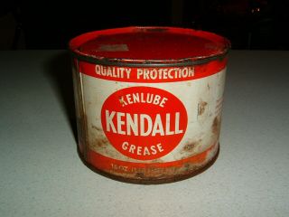 Vintage Kenlube Kendall Grease 1 Lb Tin Can Empty