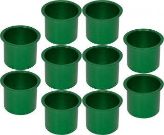 10 Aluminum Drink Cup Holder - Green For Poker Tables - Item 71 - 0008x10