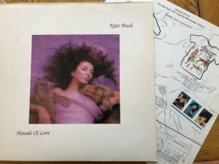 Kate Bush Hounds Of Love Lp Press,  Merchandise Sheet & Inner Ex,