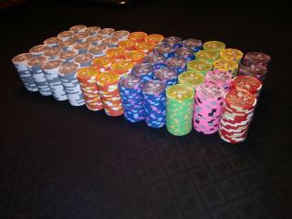 Mardi Gras Casino Poker Chips,  Blue Chip Company,  Bcc,  Qty 1060