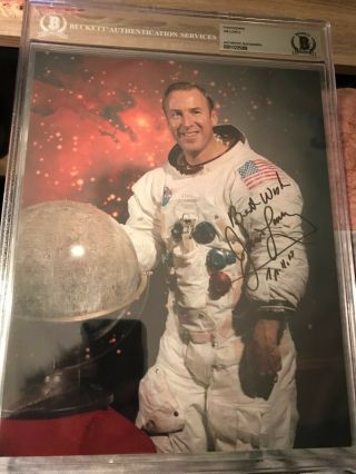 Jim Lovell Signed 8x10 Encapsulated Photo Autograph Auto Bas Beckett Apollo 13
