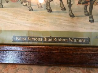 Framed Lithograph - Pabst Blue Ribbon Beer,  1904,  Milwaukee,  WI,  Horse & Wagon 6