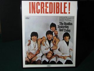 Incredible Beatles Butcher Cover In - Store Promo Poster Uncirculated W Cox Nm
