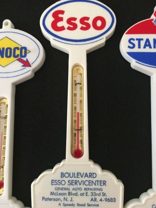 Vintage Pole Sign Thermometer Esso Service Station Gas Oil Station