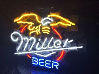 Miller Eagles Neon Sign Beer Bar Home Room Poster Lamp Coors Bud Real Light 2