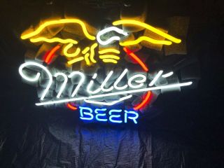 Miller Eagles Neon Sign Beer Bar Home Room Poster Lamp Coors Bud Real Light 3