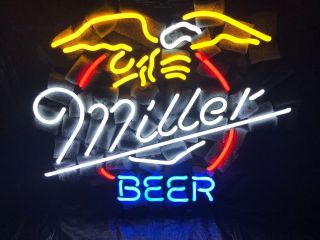 Miller Eagles Neon Sign Beer Bar Home Room Poster Lamp Coors Bud Real Light 4