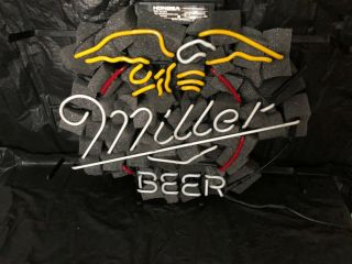 Miller Eagles Neon Sign Beer Bar Home Room Poster Lamp Coors Bud Real Light 7