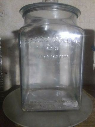 Glass Jar Or Container Isaac J Collins Company Number 24 Patent 1905
