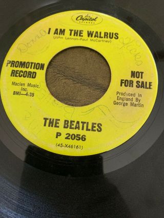 Beatles,  Capitol P 2056,  Hello Goodbye & I Am The Walrus,  Lite Green Promo Label