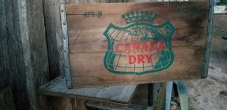 1963 Vintage Canada Dry H - 3 - 63 Wood Bottling Crate 18.  25 " W X 11.  75 " L X 10 " D