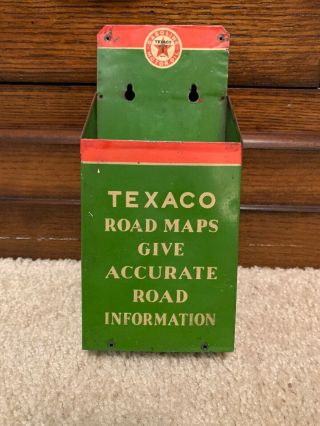 Early Texaco Road Map Holder Gas Oil Advertising