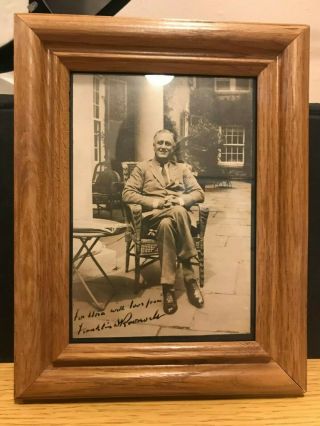 Franklin D.  Roosevelt Signed Autographed Picture with Frame 2