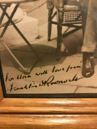 Franklin D.  Roosevelt Signed Autographed Picture with Frame 3