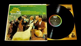 The Beach Boys Pet Sounds 1966 Capitol Dt - 2458 Duophonic Lp Rainbow