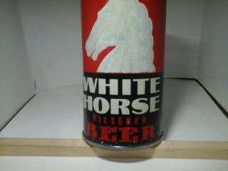 12oz flat top (oi) beer can ( ((really white horse pilsner beer)) ). 3