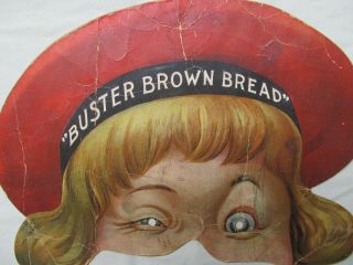 Early 1900 ' s BUSTER BROWN BREAD Adv.  Cardboard Facial Mask / 2
