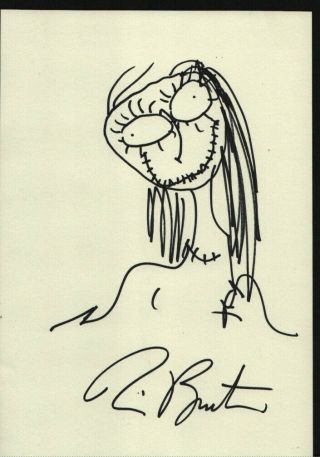 Tim Burton Hand Signed Autographed Sally Art W/coa