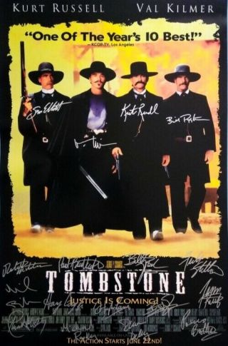 Tombstone Movie Poster By 17 Cast Autograph Fully Authentic