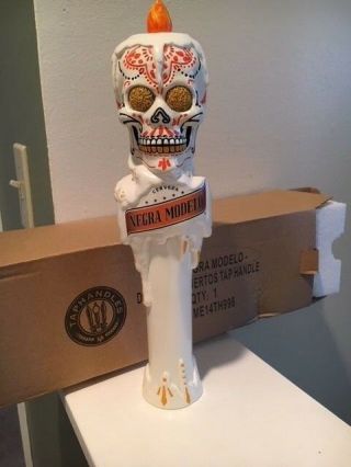 Negra Modelo Dia De Los Muertos (day Of The Dead) Skull Tap Handle