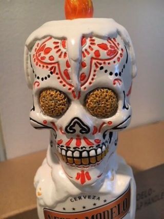 Negra Modelo Dia de Los Muertos (Day of the Dead) Skull Tap Handle 2