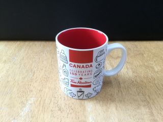 Tim Hortons Mug Canada Celebrating 150 Years Canadiana Mug Red White 2017